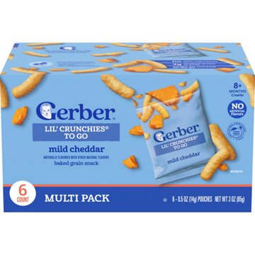 Gerber Lil' Crunchies To Go - Mild Cheddar