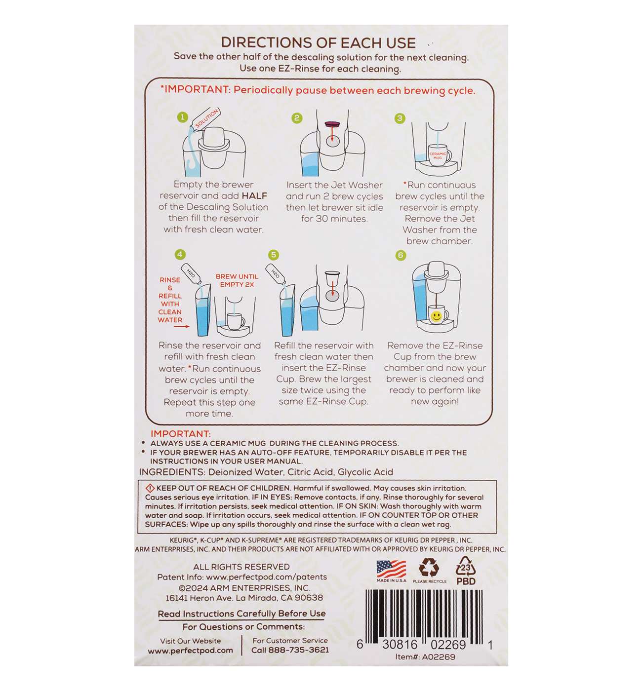 Perfect Pod EZ-Clean K-Cup Brewer Care Kit; image 2 of 3