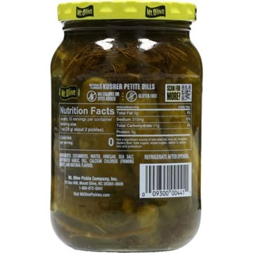 Mt. Olive Clearly Pickles Kosher Petite Dills, 16 oz
