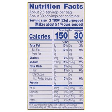 SKINNYPOP Microwavable Popcorn Family Size - Butter, 12 ct
