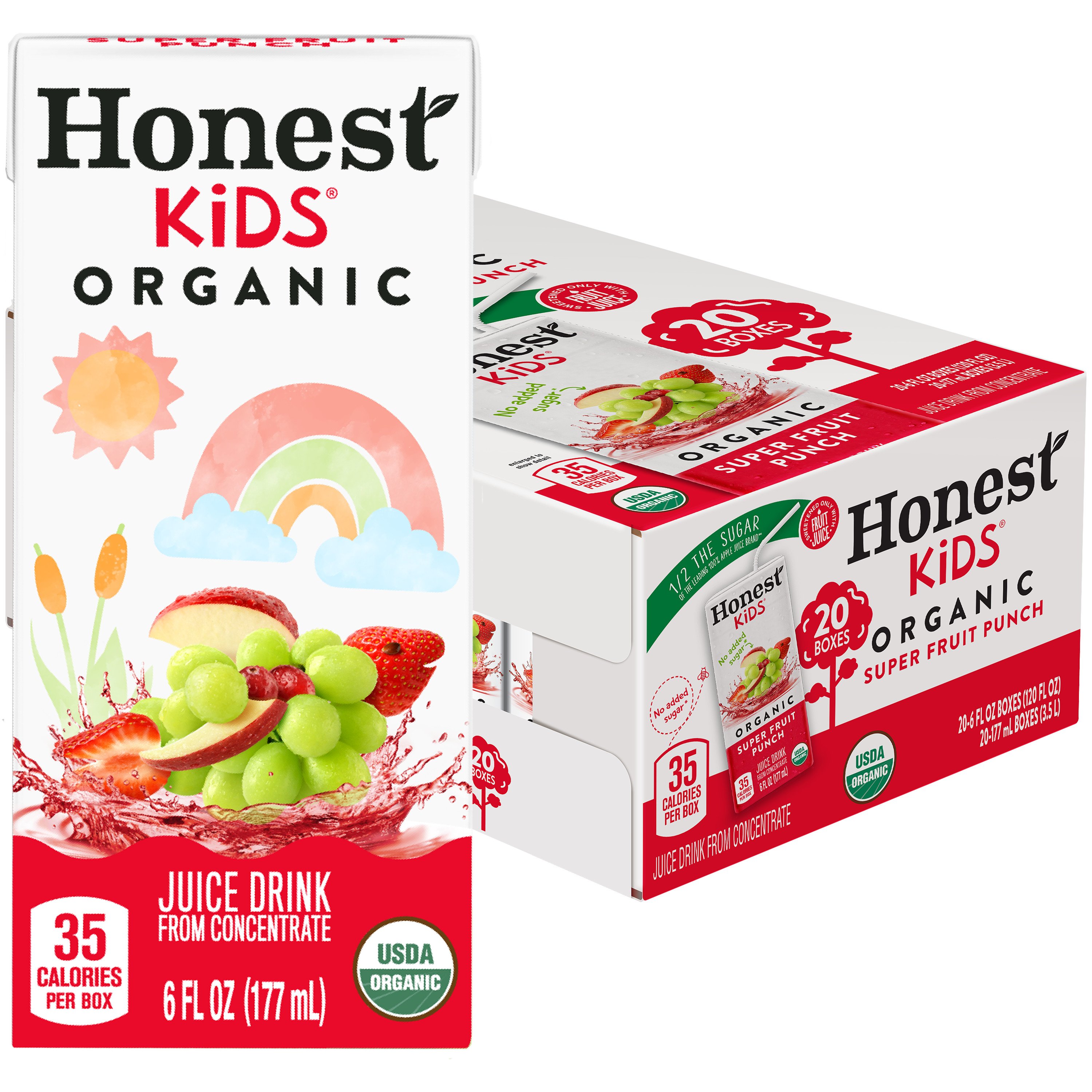 Honest Kids Organic Super Fruit Punch 20 pk Juice Boxes - Shop Juice at ...