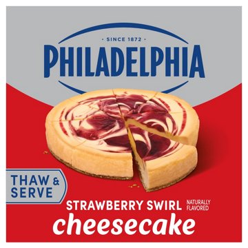 Philadelphia Strawberry Swirl Cheesecake