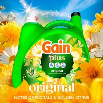 Gain Plus Liquid Laundry Detergent, 129 Loads - Original Scent