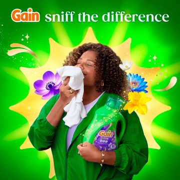 Gain Plus Liquid Laundry Detergent, 129 Loads - Moonlight Breeze Scent