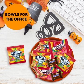 Mars Snickers, Twix, Skittles & Life Savers Halloween Candy Variety Bag, 50 pc