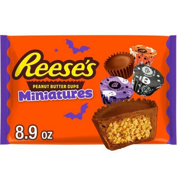 Reese's Miniatures Milk Chocolate Peanut Butter Cups Halloween Candy Bag