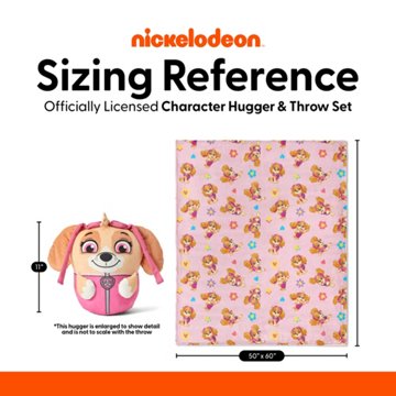 Paw Patrol Flowers Skye Hugger Pillow & Silk Touch Throw Blanket Set, 2 pc