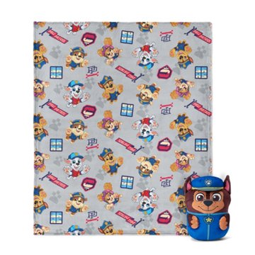 Paw Patrol Chase Search & Rescue Hugger Pillow & Silk Touch Throw Blanket Set, 2 pc