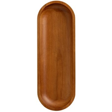 our goods Long Oval Acacia Wood Tray