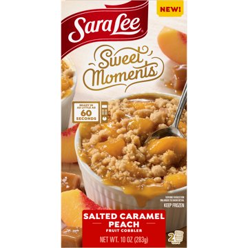 Sara Lee Sweet Moments Salted Caramel Peach Fruit Cobbler Cups, 2 ct