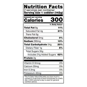 Sara Lee Sweet Moments Salted Caramel Peach Fruit Cobbler Cups, 2 ct