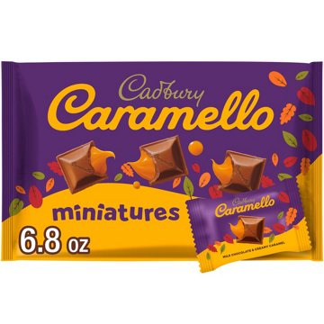 Cadbury Caramello Miniatures Milk Chocolate Caramel Fall Candy Bag