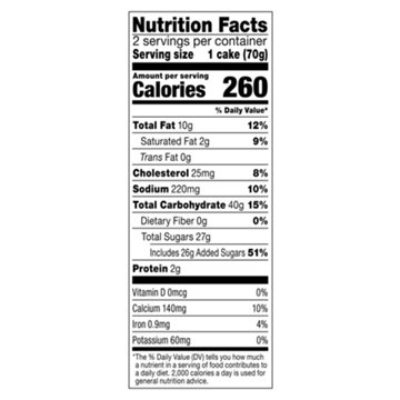Sara Lee Sweet Moments Cinnamon Caramel Crunch Cakes, 2 ct