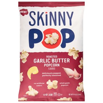 SKINNYPOP Roasted Garlic Butter Popcorn, 4.4 oz