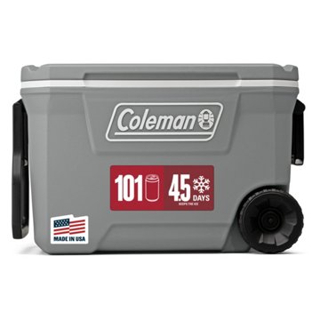Coleman Classic Wheel Cooler - Gray, 62 qt