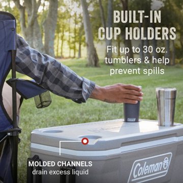 Coleman Classic Wheel Cooler - Gray, 62 qt