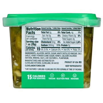 Cleveland Kitchen Hot Honey Pickled Jalapenos , 16 fl oz