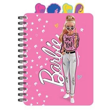 Inkology Barbie 4-Tab Spiral Notebook