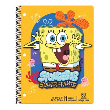 Inkology SpongeBob 1 Subject Spiral Notebook