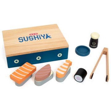 H-E-B Beyond Imagination! Sushiya Sushi House Wooden Playset, 12 pc