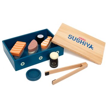H-E-B Beyond Imagination! Sushiya Sushi House Wooden Playset, 12 pc