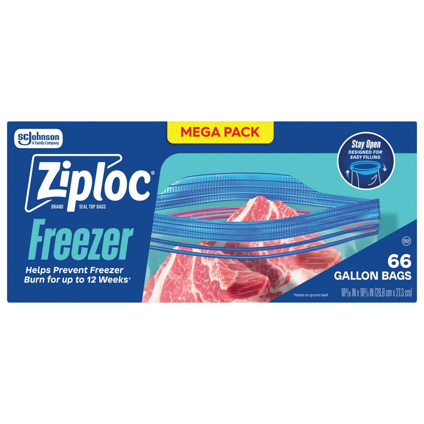 Ziploc Freezer Gallon Bags Mega Pack; image 1 of 10