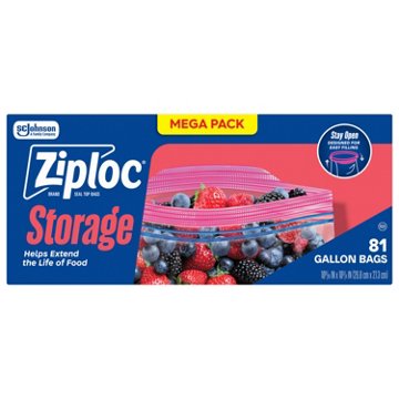 Ziploc Storage Gallon Bags Mega Pack, 81 ct