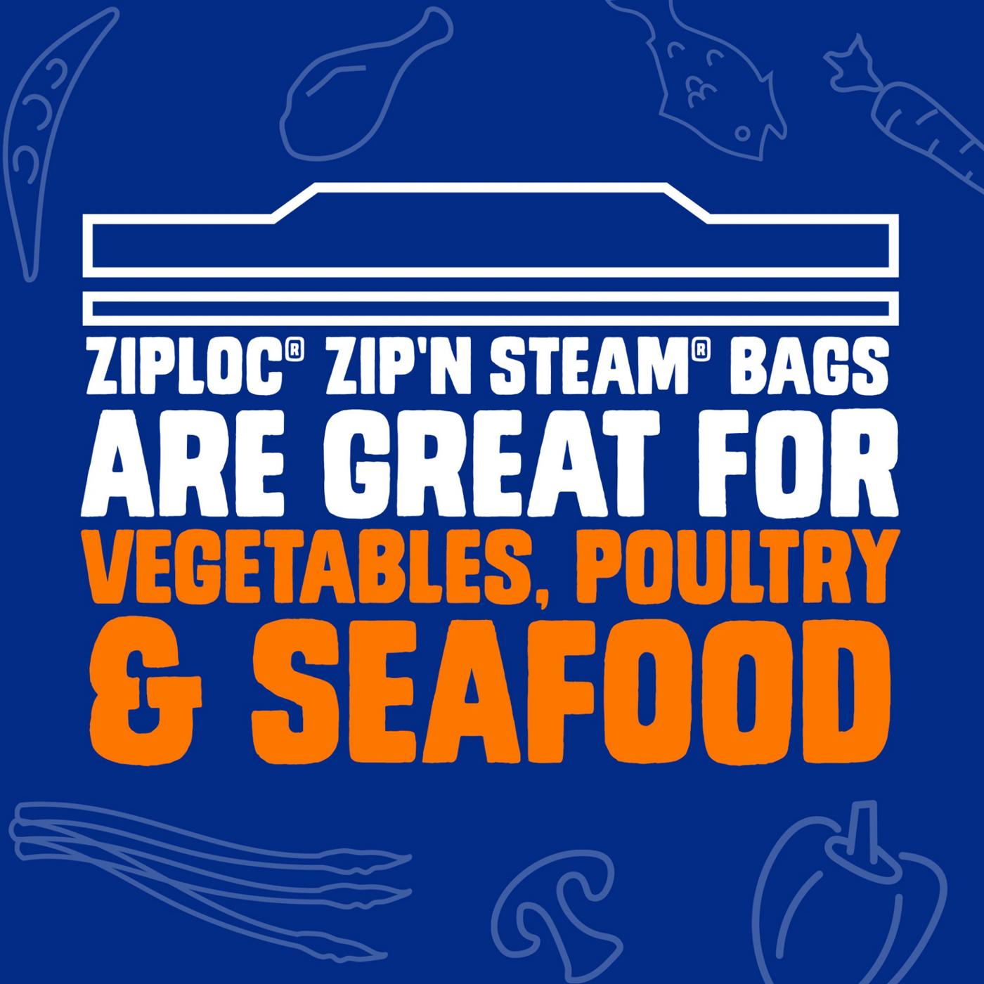 Ziploc Zip’n Steam Food Steamer Bags, Seal Top Closure; image 4 of 8