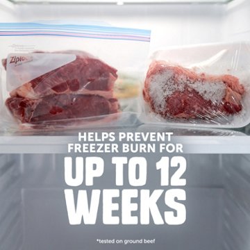 Ziploc Freezer Half Gallon Storage Bags, Grip ’n Seal Technology, 40 ct