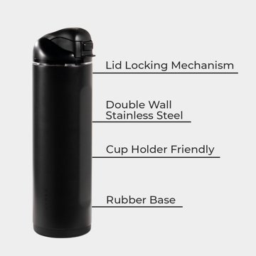 HydroJug Stainless Steel Ease20 - Black, 24 oz