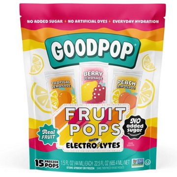 GoodPop No Added Sugar Fruit Pops with Electrolytes Variety Pack