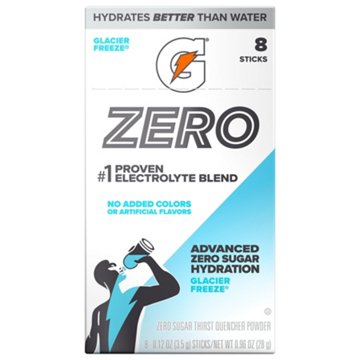 Gatorade Zero Sugar Advanced Hydration Stick Packs - Glacier Freeze, 8 ct