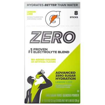 Gatorade Zero Sugar Advanced Hydration Stick Packs - Lemon Lime, 8 ct