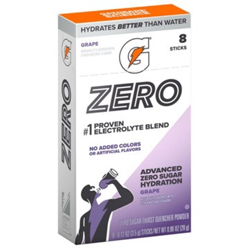 Gatorade Zero Sugar Advanced Hydration Stick Packs - Grape