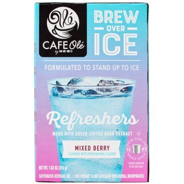CAFE Olé by H-E-B Brew Over Ice Mixed Berry Refreshers Single Serve Cups