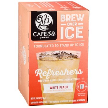 CAFE Olé by H-E-B Brew Over Ice White Peach Refreshers Single Serve Cups