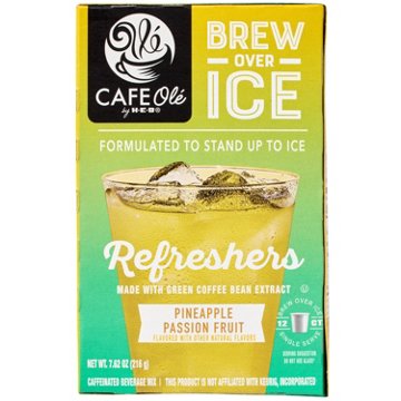 CAFE Olé by H-E-B Brew Over Ice Pineapple Passion Fruit Refreshers Single Serve Cups