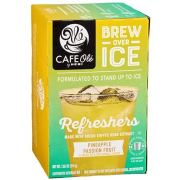 CAFE Olé by H-E-B Brew Over Ice Pineapple Passion Fruit Refreshers Single Serve Cups