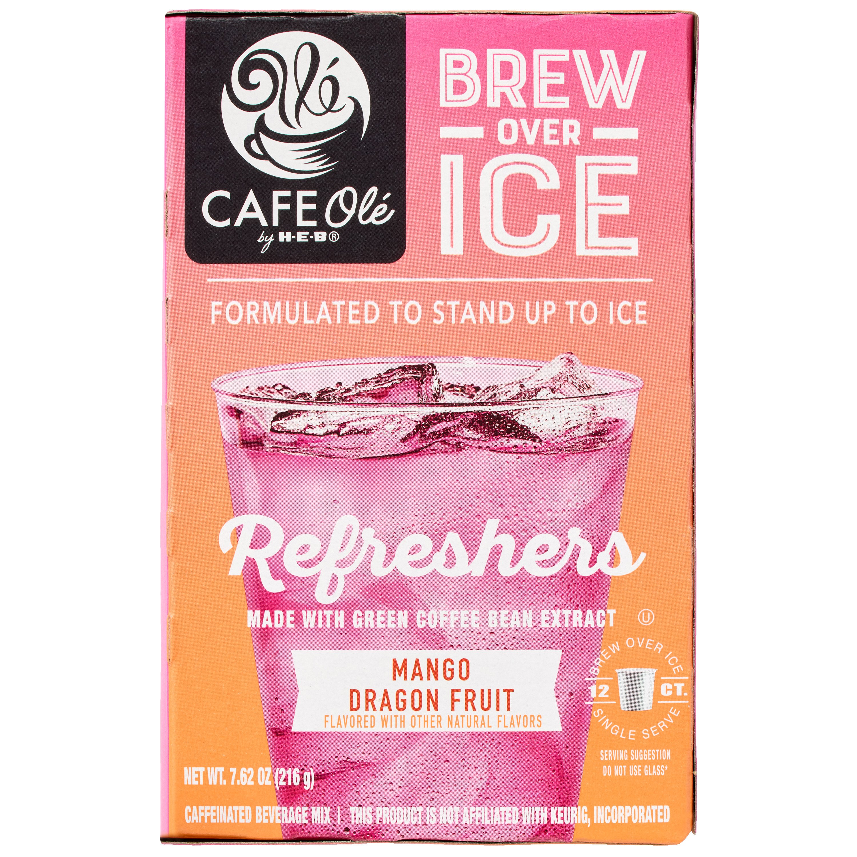 CAFE Olé by H-E-B Brew Over Ice Mango Dragon Fruit Refreshers