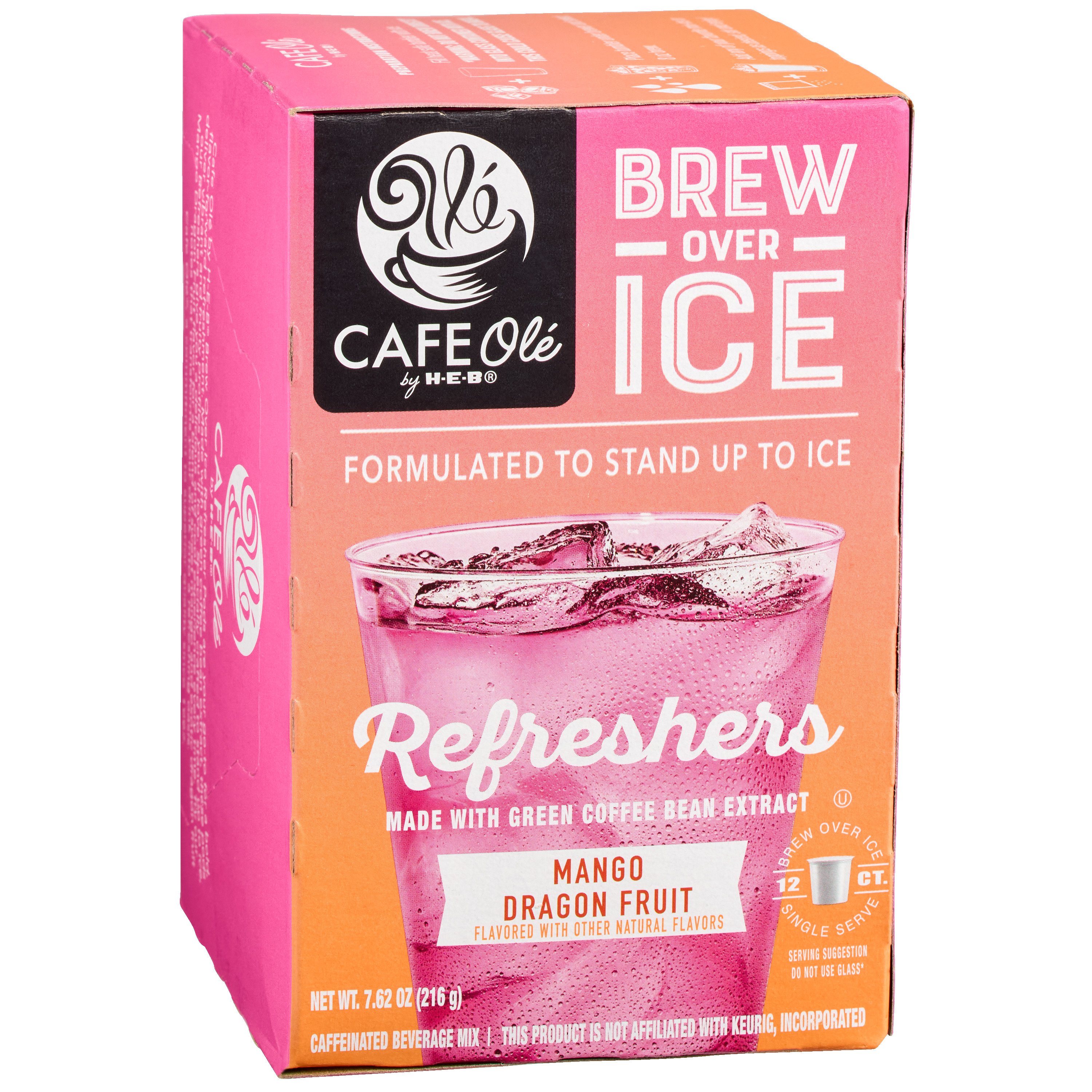 CAFE Olé by H-E-B Brew Over Ice Mango Dragon Fruit Refreshers
