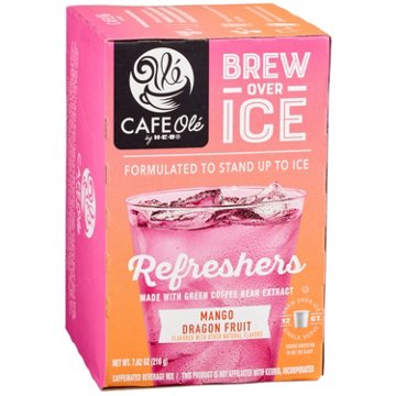 CAFE Olé by H-E-B Brew Over Ice Mango Dragon Fruit Refreshers Single Serve Cups
