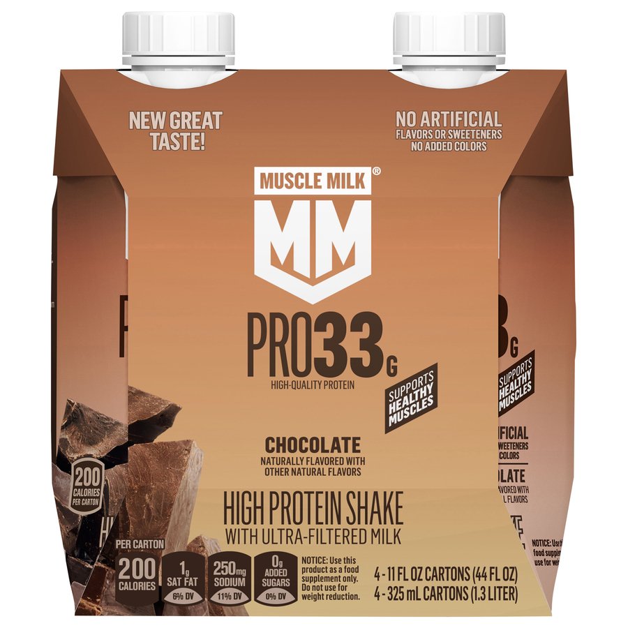 Muscle Milk Pro 33g Protein Shake 4 pk Cartons - Chocolate - Shop Diet ...