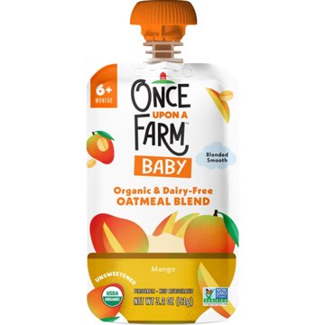 Once Upon a Farm Organic & Dairy Free Baby Oatmeal Blend Pouch - Mango