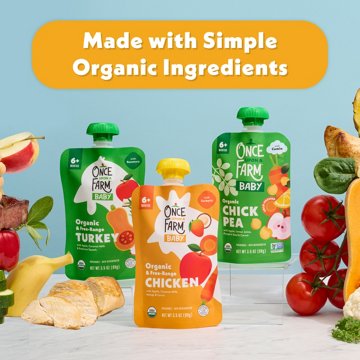 Once Upon a Farm Organic & Free Range Chicken Baby Pouch with Apple & Coconut Milk
