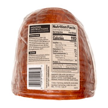 Hatfield Sliced Uncured Ham - Hardwood Smoked