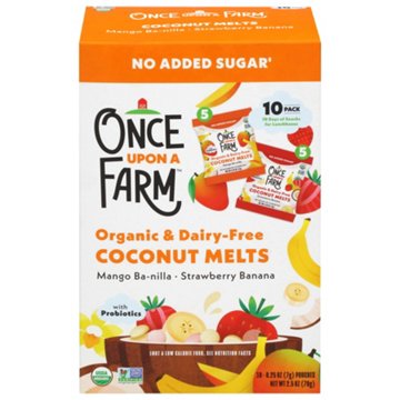 Once Upon a Farm Organic & Dairy-Free Coconut Melts - Mango Ba-nilla & Strawberry Banana