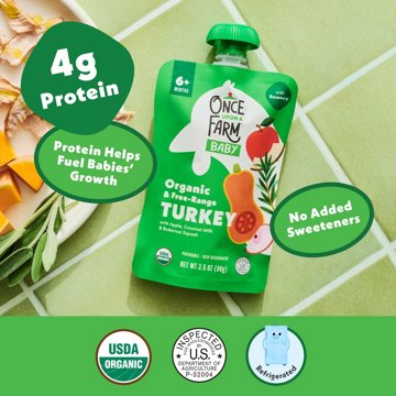 Once Upon a Farm Organic & Free Range Turkey Baby Pouch with Apple Coconut Milk & Butternut Squash
