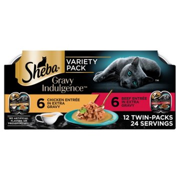 Sheba Gravy Indulgence Wet Cat Food - Chicken & Beef Twin Pack