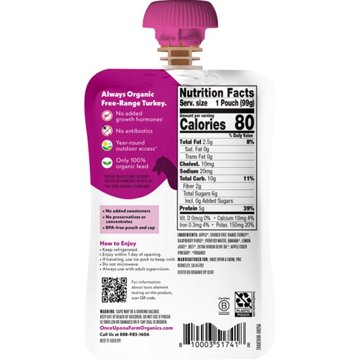 Once Upon a Farm Organic & Free Range Turkey Baby Pouch with Apple Raspberry Banana & Beet