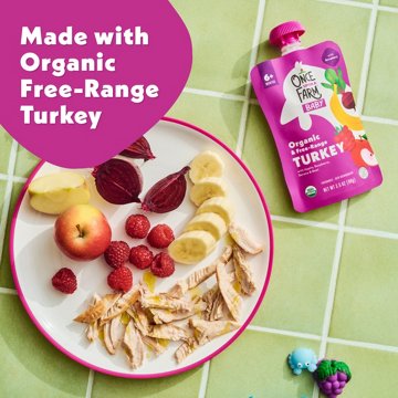 Once Upon a Farm Organic & Free Range Turkey Baby Pouch with Apple Raspberry Banana & Beet